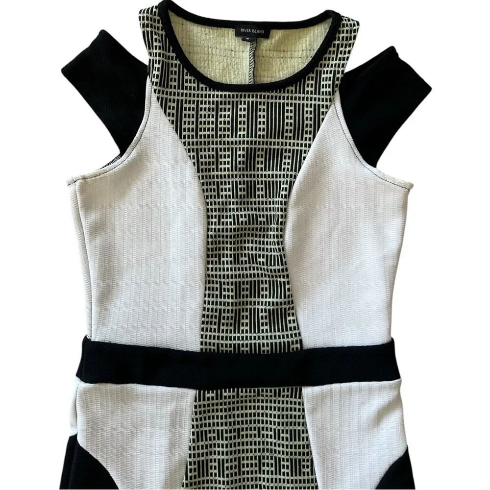 River Island | Black and White Women's Dress Size Medium 6 - Picture 4 of 15